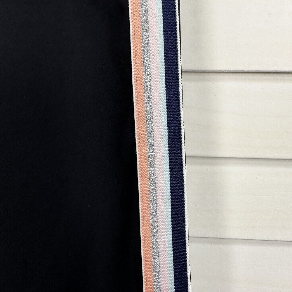Zyia Active Pink Rainbow Luxe Ribbon Leggings Black 7/8 Size‎ 12 Glitter Stripe - Picture 5 of 10